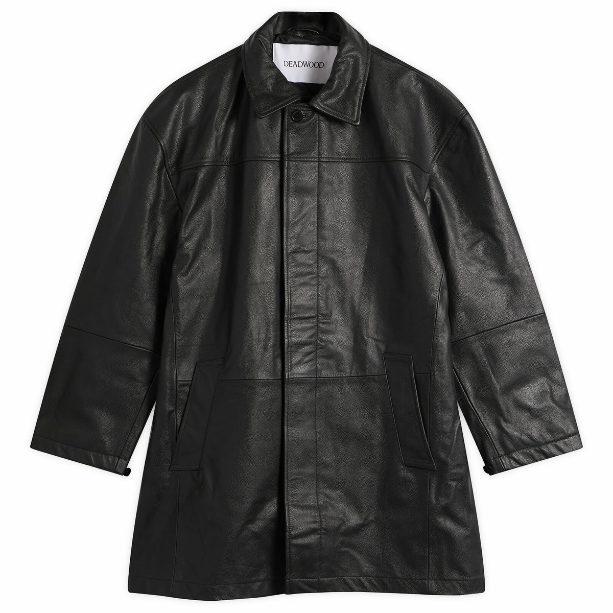 Deadwood Men's Bloke Leather Car Coat in Black