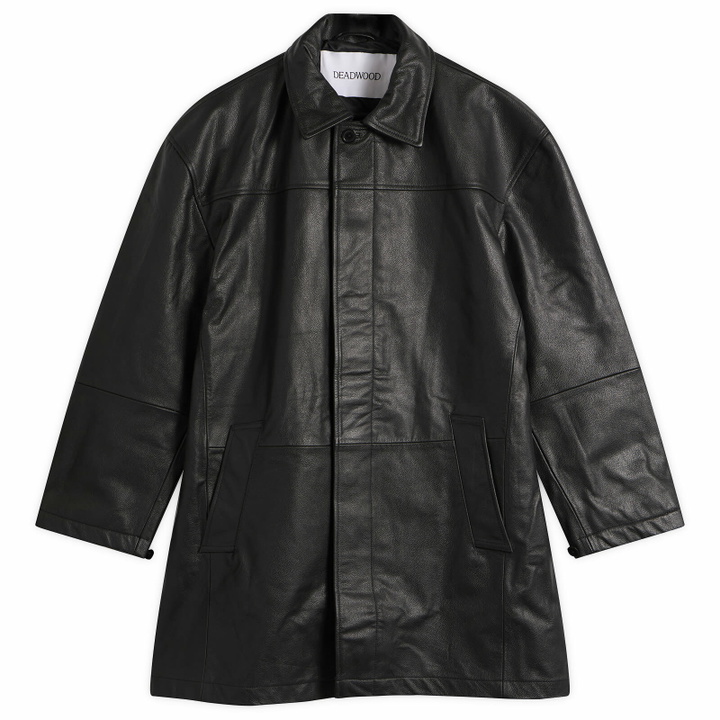 Photo: Deadwood Men's Bloke Leather Car Coat in Black