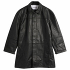 Deadwood Men's Bloke Leather Car Coat in Black