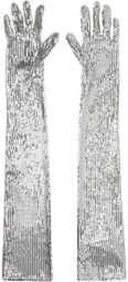 Maison Margiela Silver Sequin Gloves