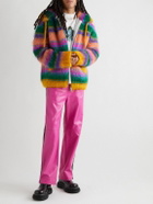 Marni - Oversized Padded Striped Mohair-Blend Zip-Up Hoodie - Multi