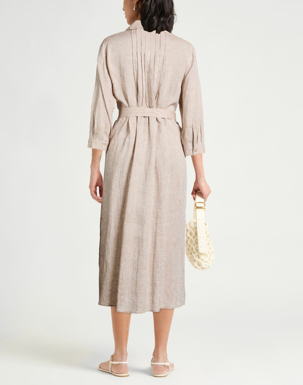 Peserico Womens Midi dress Light brown