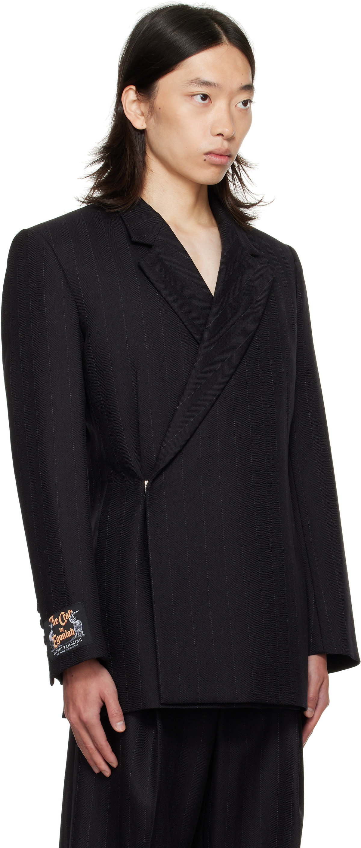 EGONlab Black Egonic Double Breasted Blazer