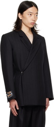 EGONlab Black Egonic Double Breasted Blazer