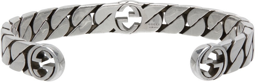 Gucci x Trouble Andrew Guccighost Sterling Silver Bracelet