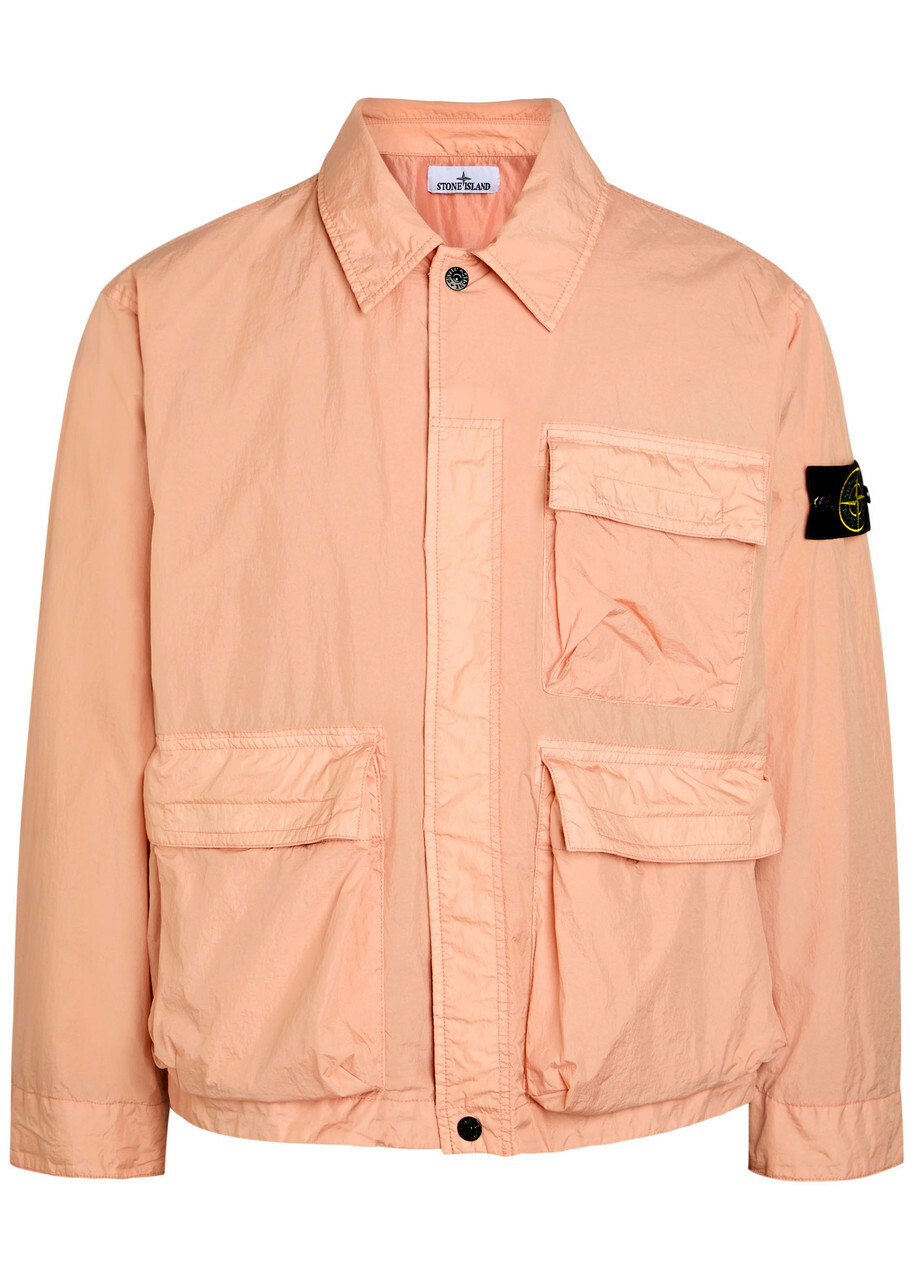 Stone Island Crinkled Shell Jacket Pink