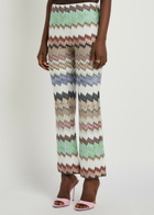 Missoni Snake-pattern Metallic-knit Trousers Multicoloured