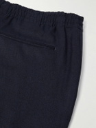 Zegna - Tapered Wool Trousers - Blue