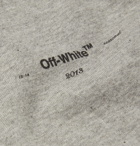Off-White - Logo-Print Mélange Cotton-Jersey T-Shirt - Gray