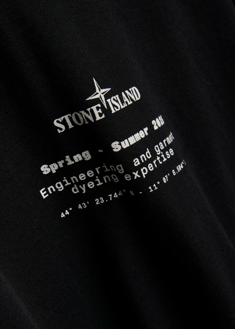 Stone Island Logo-print Cotton T-shirt Black