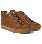 Lanvin - Nubuck High-Top Sneakers - Men - Brown
