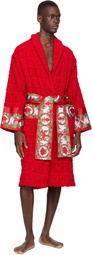 Versace Red 'I Love Baroque' Bathrobe