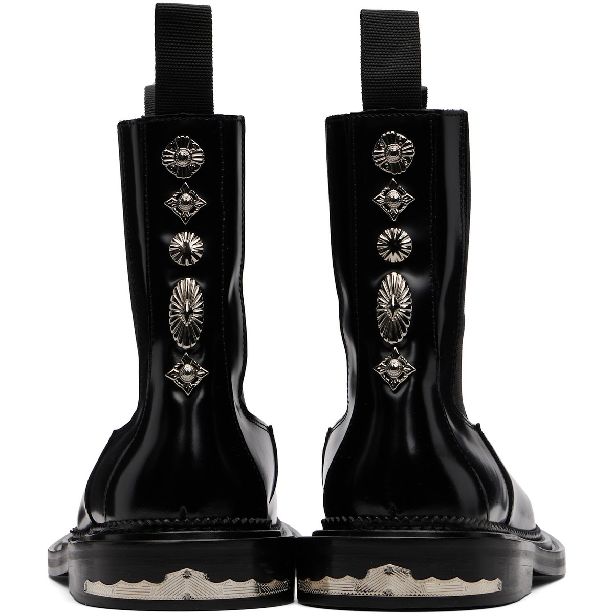 Toga Virilis Black Leather Chelsea Boots