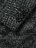 Caruso - Slim-Fit Double-Breasted Prince of Wales Checked Wool Suit Jacket - Gray