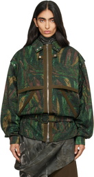 Kiko Kostadinov Green Heron Belted Jacket