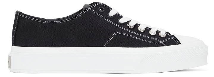 Photo: Givenchy Black Canvas City Sneakers