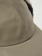 Burberry - Wool-Blend Fleece-Trimmed Cotton-Twill Cap - Green