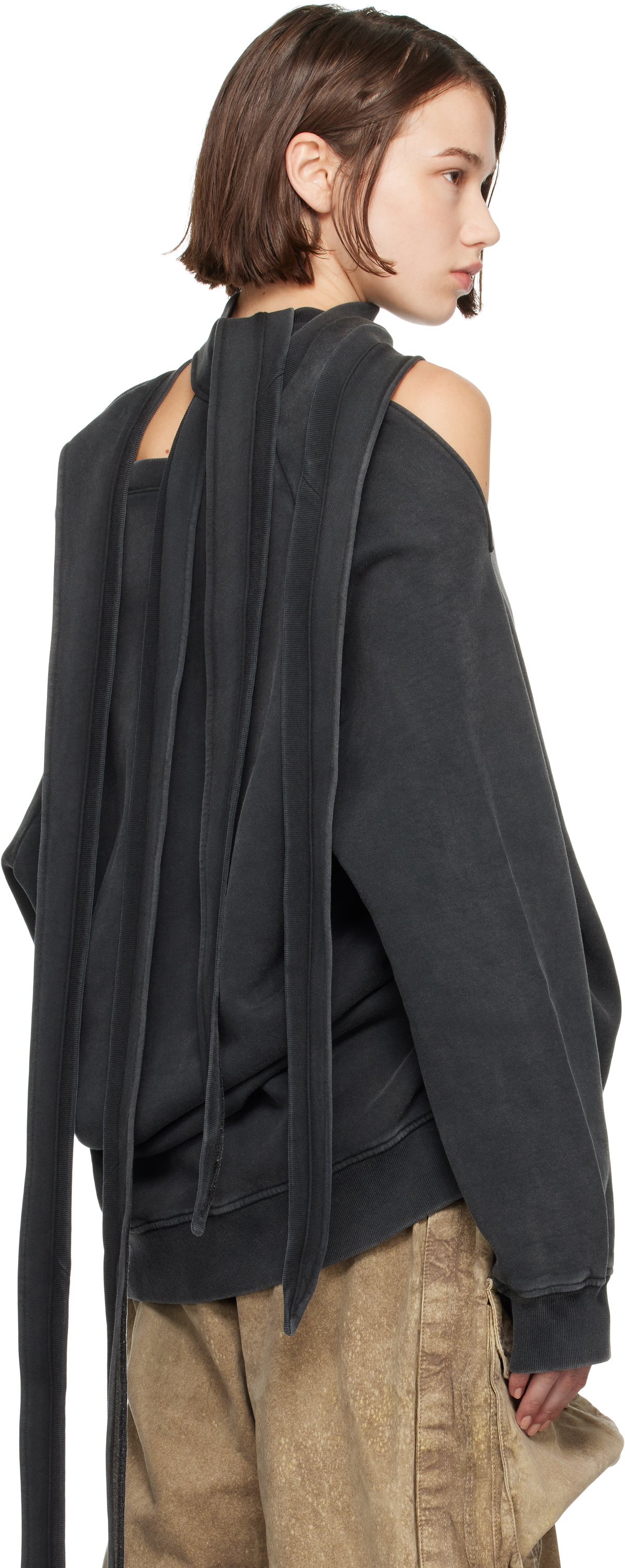 【オープニング 大放出セール】 Y/Project Y/Project Sweatshirt Logo Pinched Multiscarf Black トップス