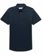 Orlebar Brown - Sebastian Slim-Fit Linen-Jersey Polo Shirt - Blue