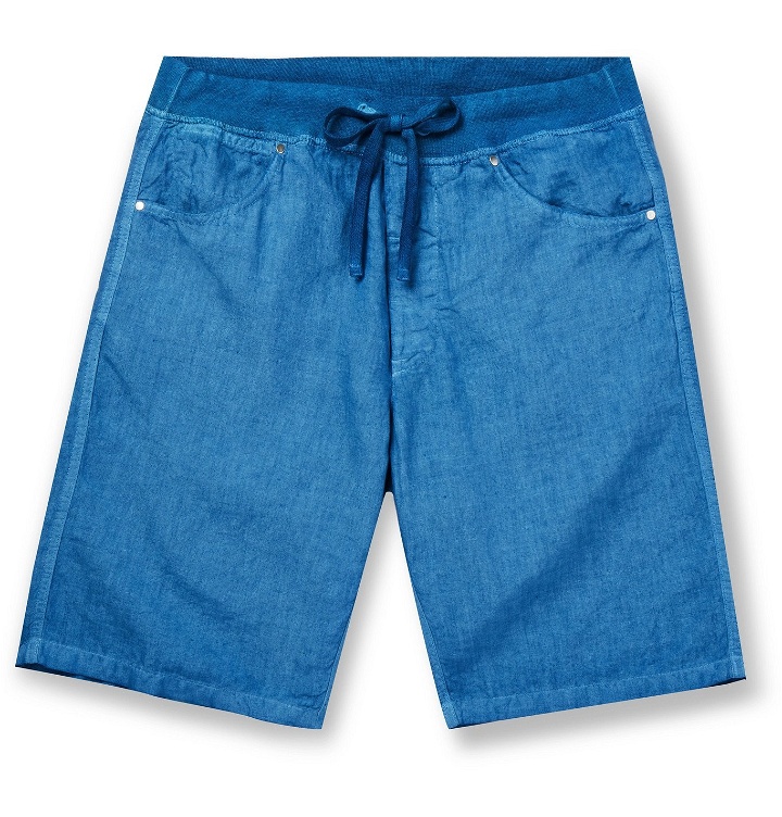 Photo: 120% - Linen Bermuda Shorts - Blue