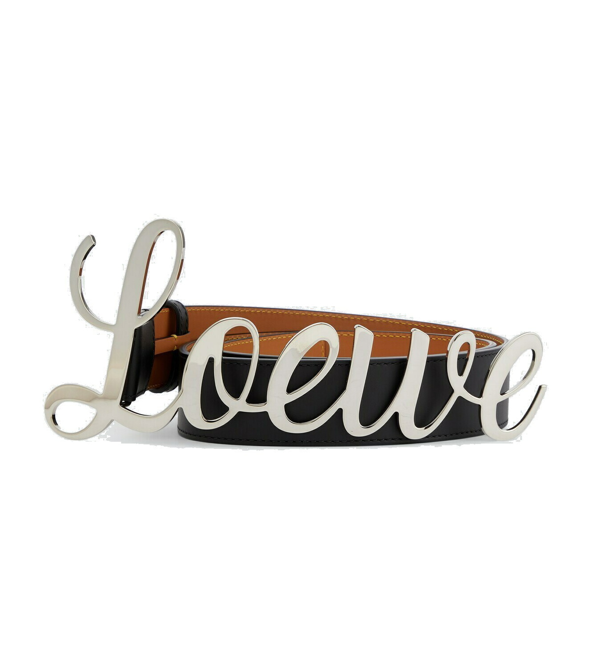【LOEWE】 LOEWE LOGO ROUNDED SOFT BELT (関税込み) Rounded soft belt in classic calfskin Brown - LOEWE