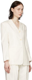 Blossom Off-White Cotton Blazer