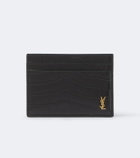 Saint Laurent Cassandre croc-effect leather card holder