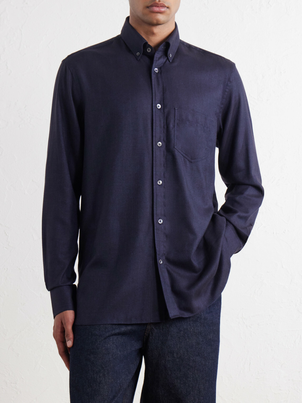 Paul Smith - Cotton and Lyocell-Blend Flannel Overshirt - Blue