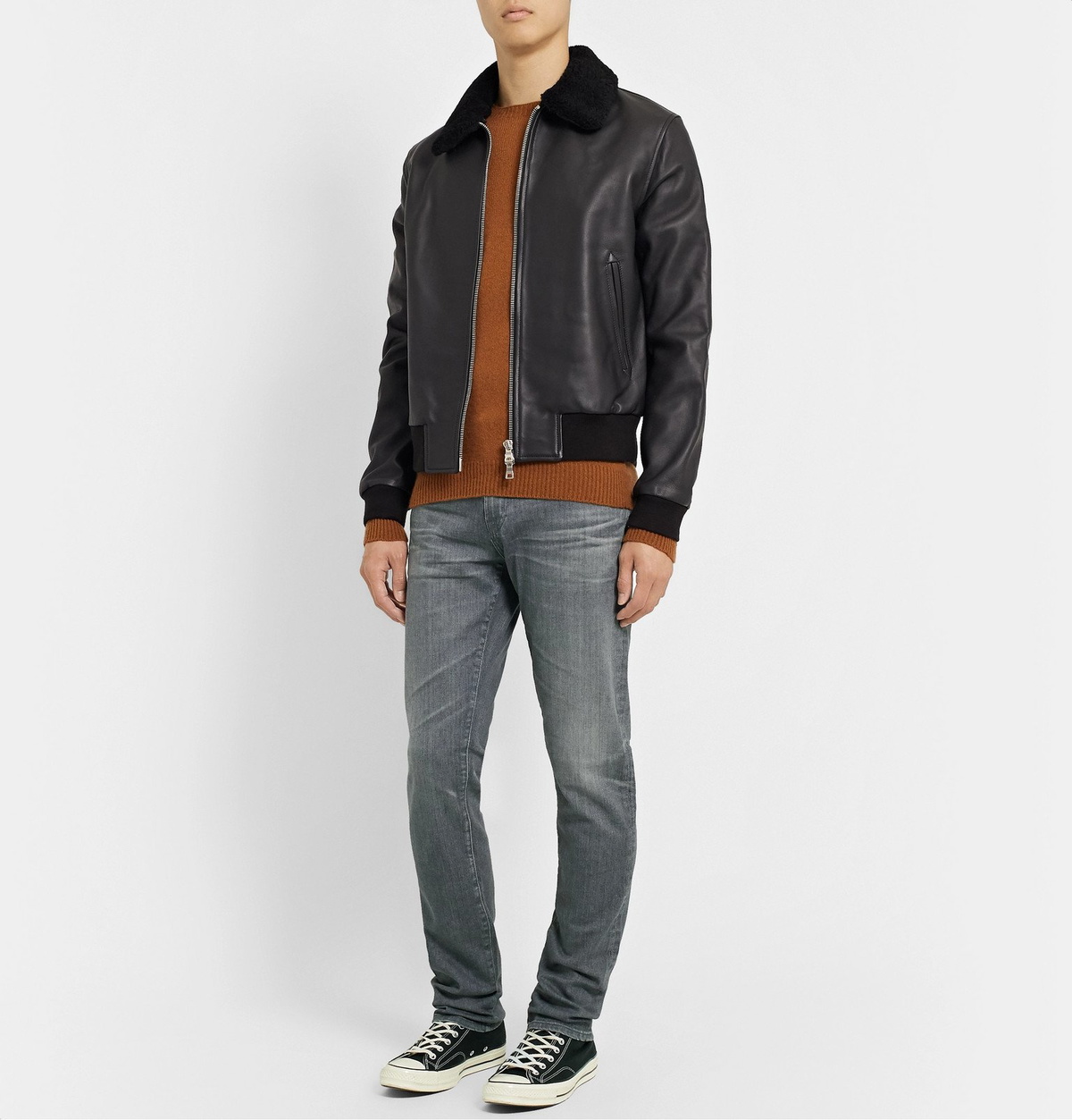 AG Jeans - Tellis Slim-Fit Stretch-Denim Jeans - Gray
