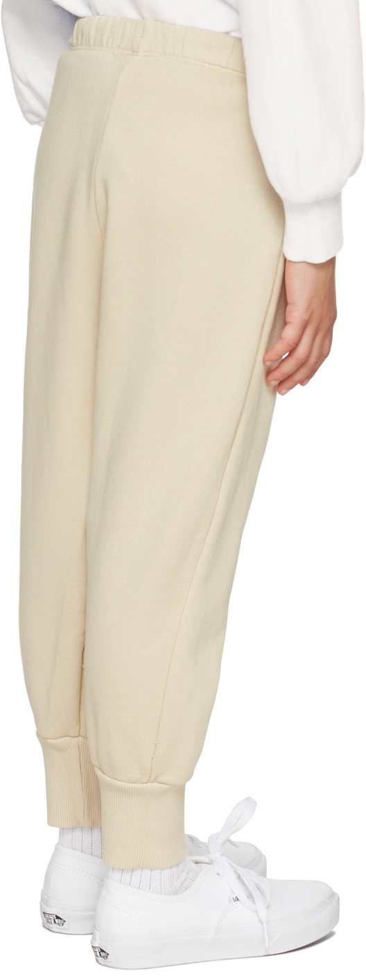 TINYCOTTONS Kids Beige Logo Lounge Pants