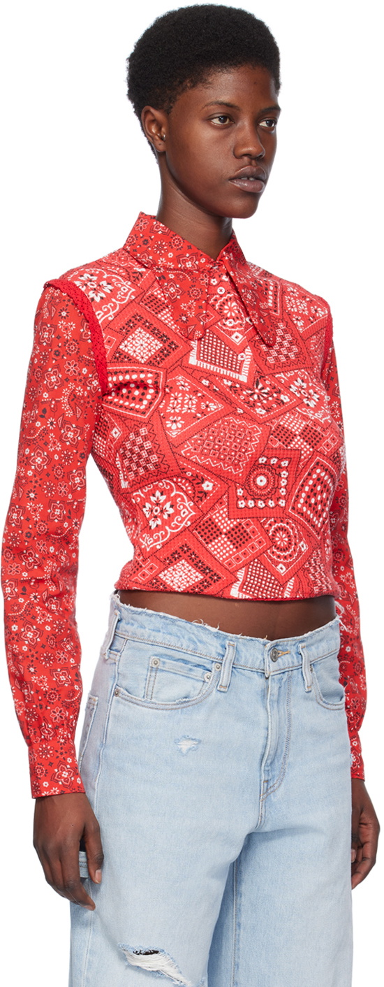 ERL Red Printed Polo