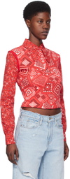 ERL Red Printed Polo