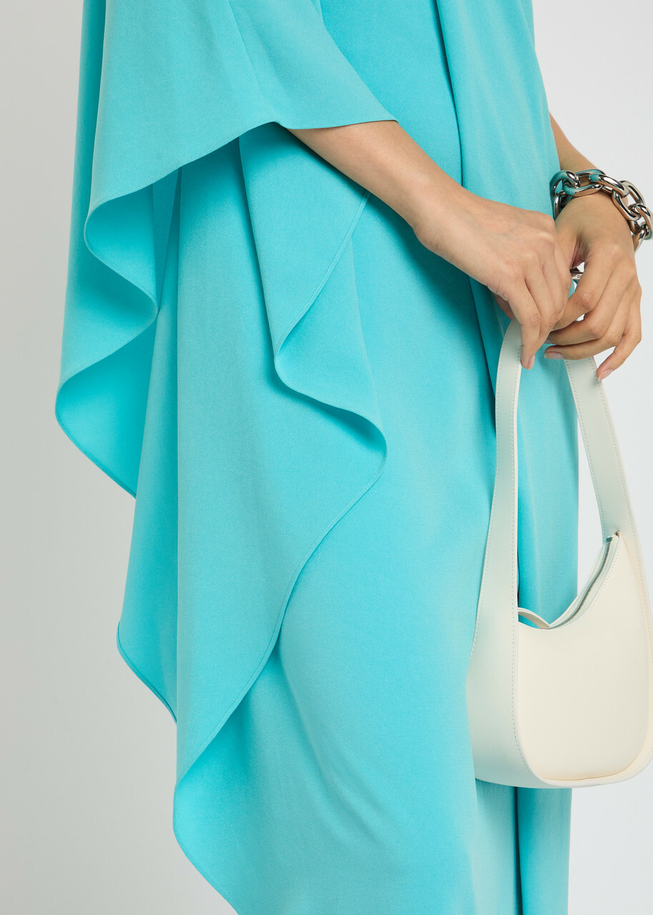 Roksanda Hilma Draped Crepe Midi Dress Blue