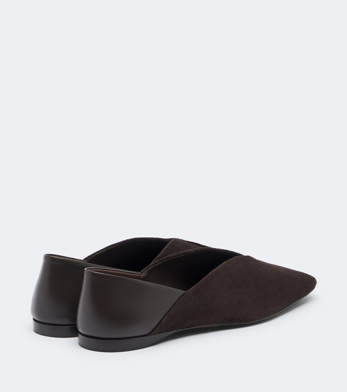 Max Mara Leather and suede slip-on shoes