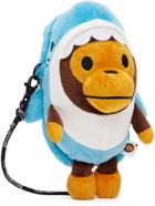 BAPE Kids Blue Baby Milo Plush Mobile Bag
