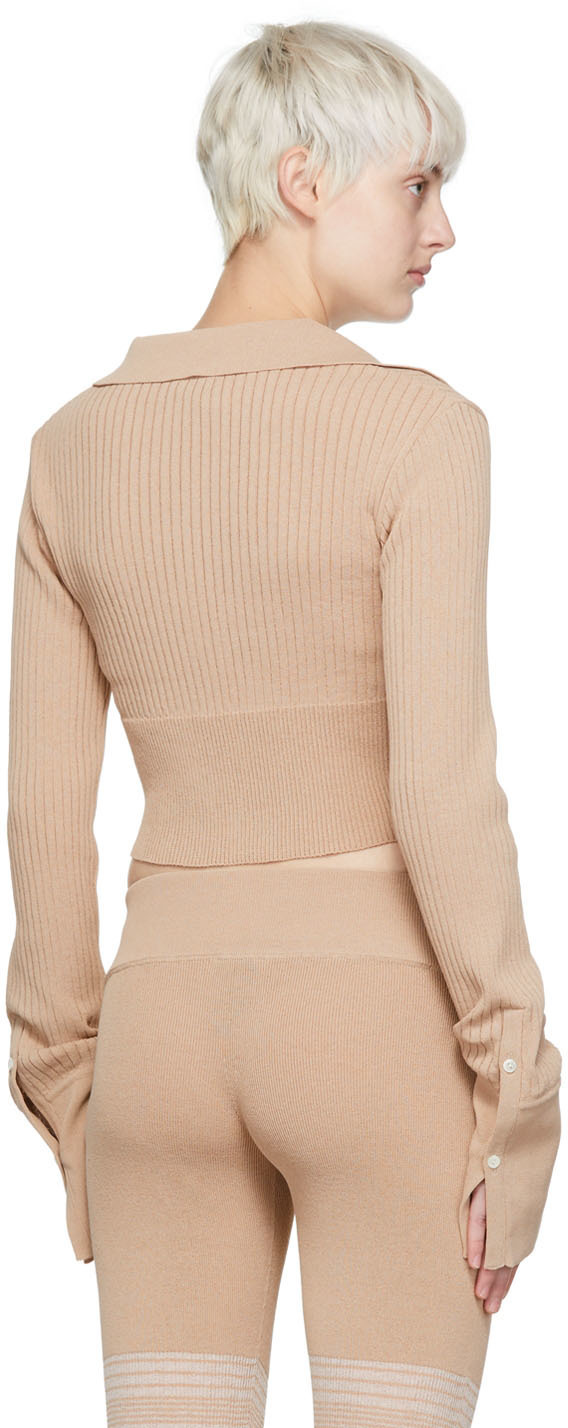 determ; Beige Polyester Cardigan