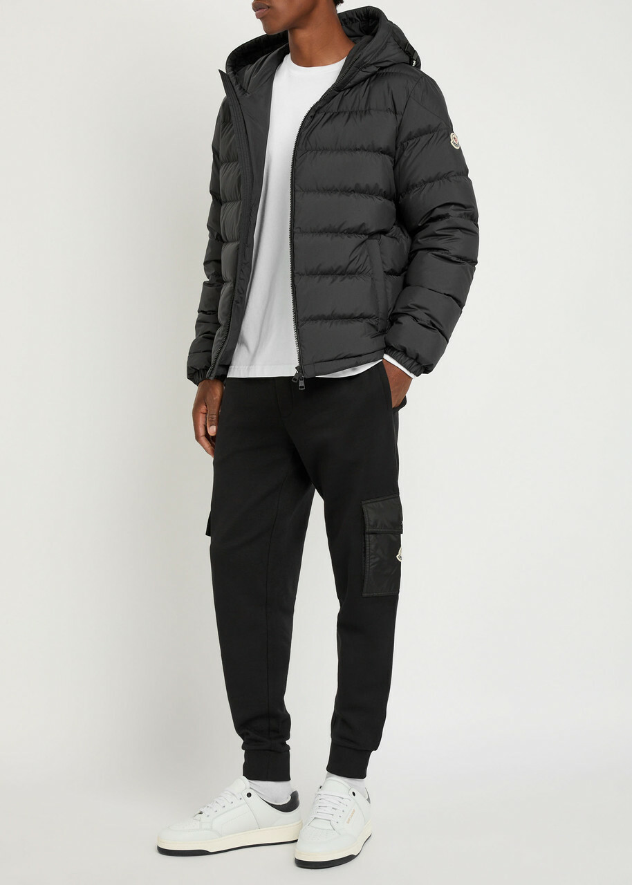 Moncler Cotton-blend Cargo Sweatpants Black
