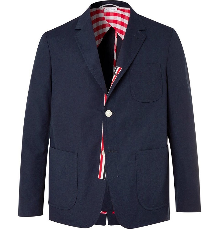 Photo: Thom Browne - Navy Slim-Fit Unstructured Canvas Suit Jacket - Navy