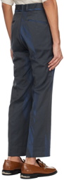 NEEDLES Blue & Gray Jacquard Trousers