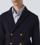 Lardini Double-breasted virgin wool blazer