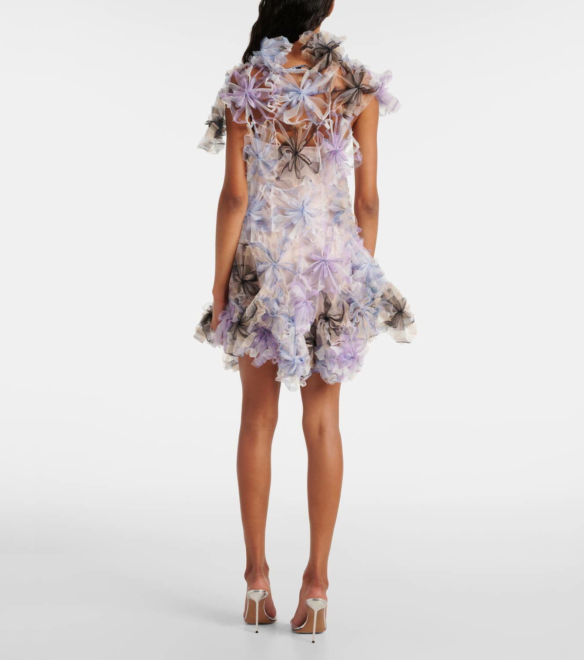 Susan Fang Air-Whirl floral-appliqué minidress