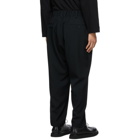 Yohji Yamamoto Black Wool Gabardine Trousers