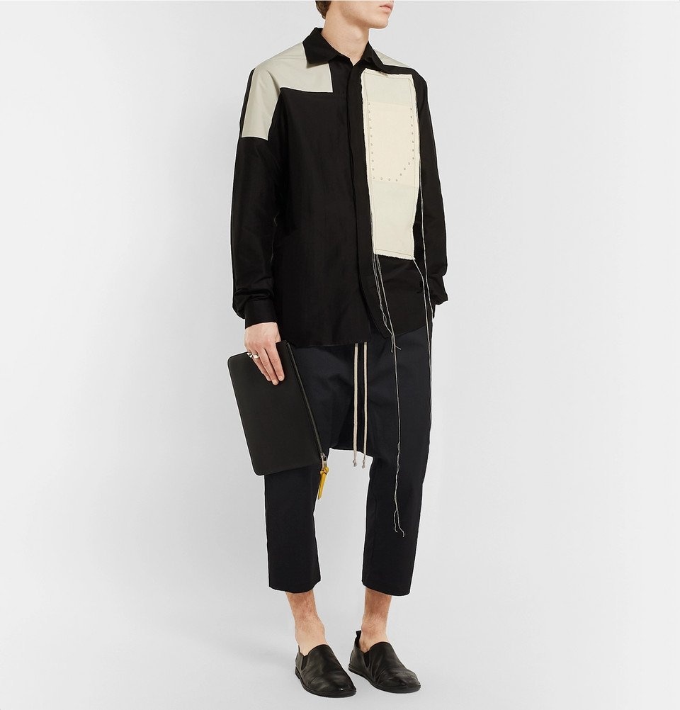 Rick Owens - Cropped Stretch-Cotton Ripstop Drawstring Trousers