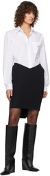 Coperni White Cotton Poplin Shirt Bodysuit