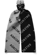 Balenciaga - Logo-Jacquard Wool-Blend Scarf