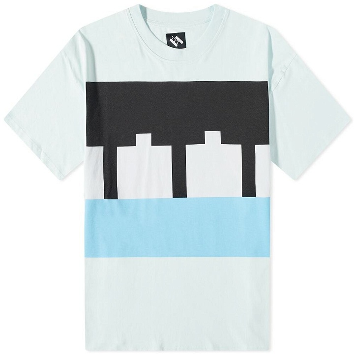 Photo: The Trilogy Tapes Men's Block T-Shirt in Light Blue