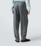 Giorgio Armani Pleated printed tapered pants