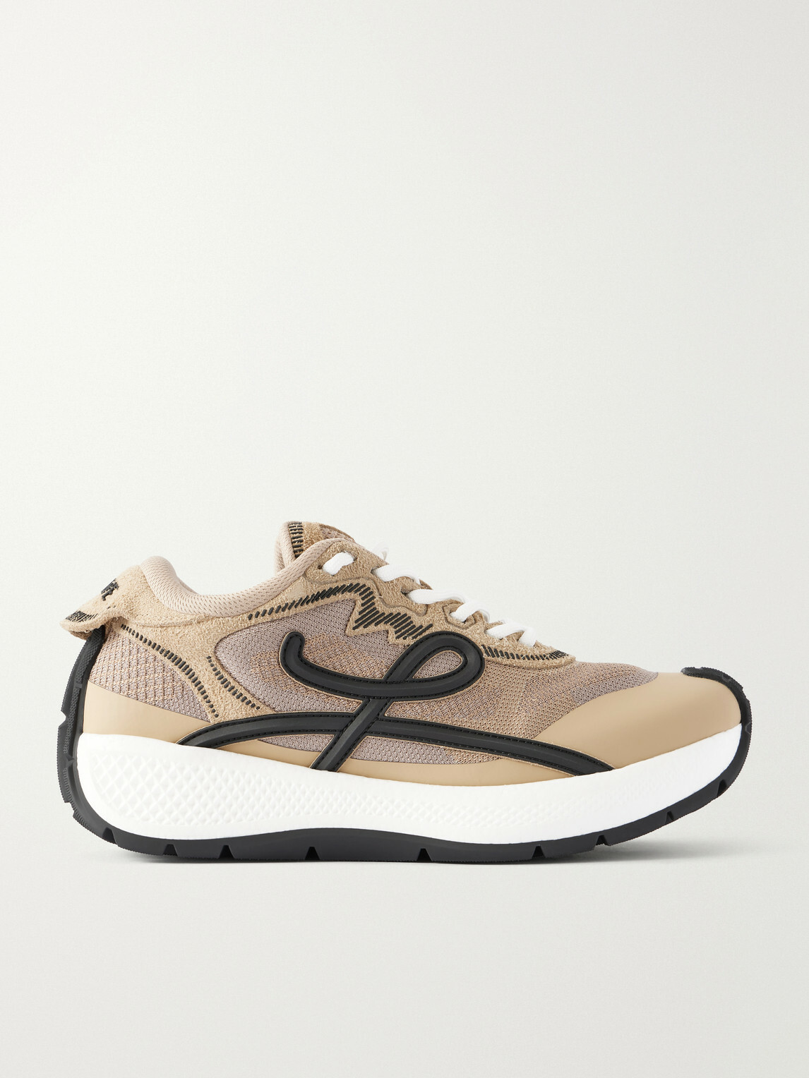 LOEWE - Pogo Rubber-Trimmed Mesh Sneakers - Neutrals