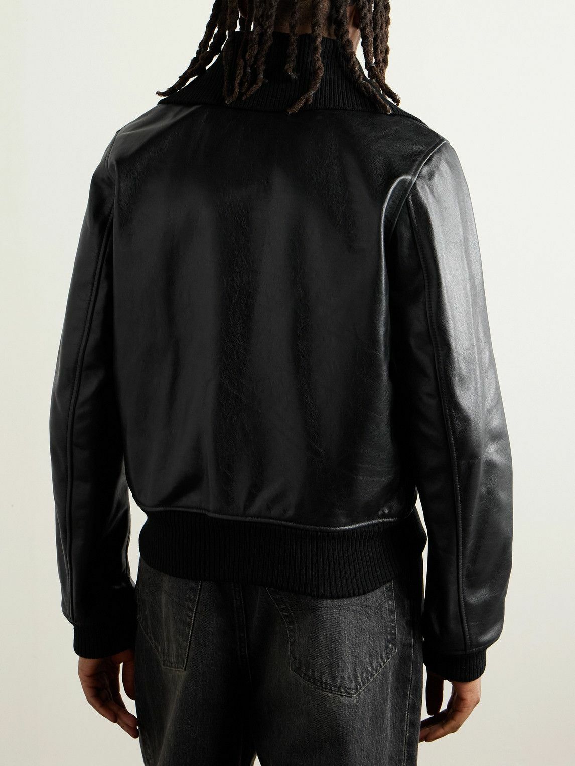 Our Legacy - Pharos Leather Bomber Jacket - Black Our Legacy