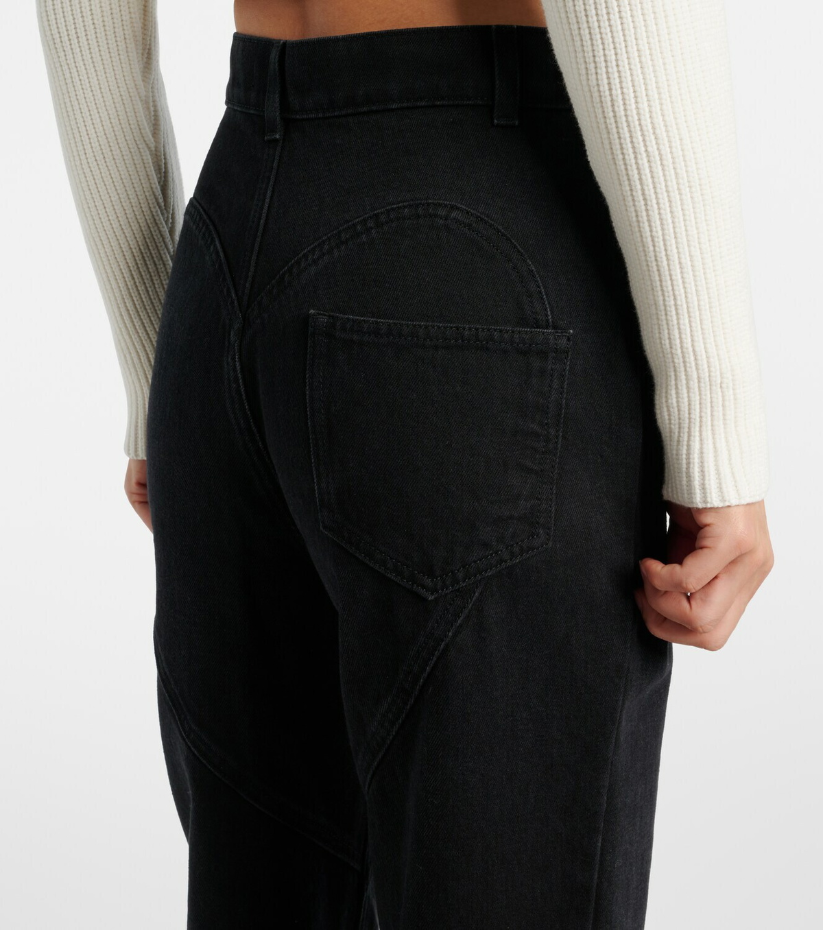 Area Crystal-embellished straight jeans